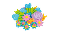 Naklejki z pianki brokat Wiosna 18szt Brewis